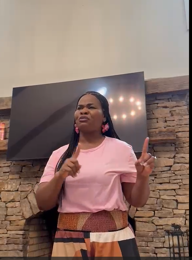 Pastor Dr. Tessy Aguzie teaching during a R.I.S.E. Women's Retreat session